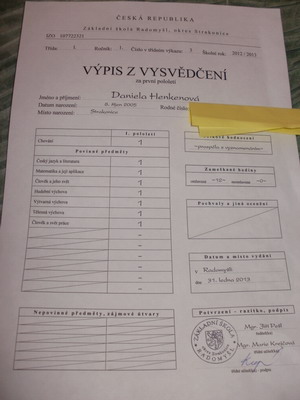 Vysvědčení