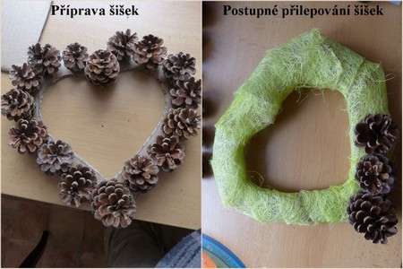Návod na tvoření věnce z šišek