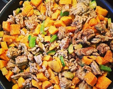 Recept na Batátové krůtí hašé se skořicí
