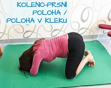 Koleno prsní poloha nebo poloha v kleku před porodem