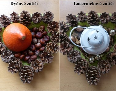 Srdíčkový věneček z šišek