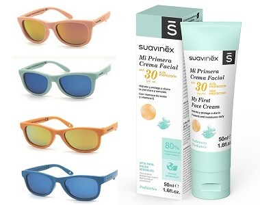 Testování dětských polarizačních brýlí a krému na obličej SPF30 od Suavinex