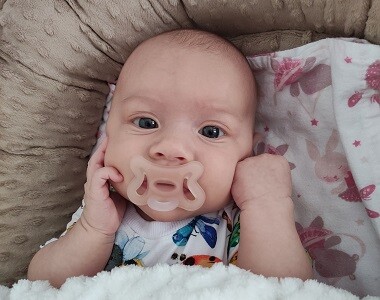 Savička dudlíku Zero Zero je nejmenší na trhu, asi proto dceru dudlík nakonec zaujal, říká Tereza