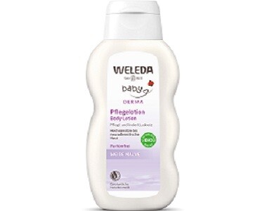 Testování Zklidňujícího tělového mléka Weleda Baby Derma