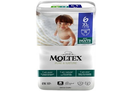 Natahovací plenkové kalhotky Moltex Pure & Nature XL +14 kg (18 ks)