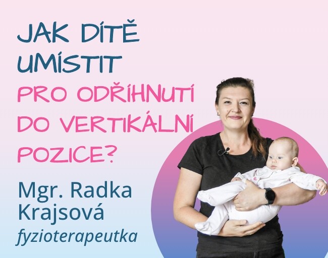 Poloha miminka na rameni pro odříhnutí