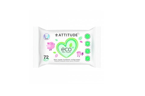 Vlhčené ubrousky ATTITUDE bez vůně (72 ks)