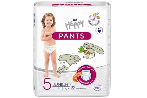 Natahovací plenkové kalhotky Bella Happy Pants Junior, vel. 5 (11-18 kg), 22 ks