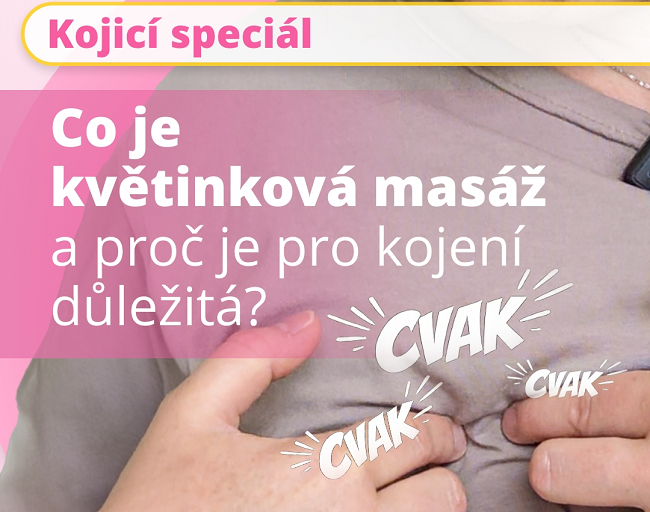Květinková masáž před kojením