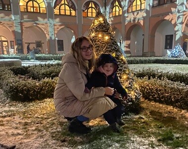 Helena byla v 17. týdnu těhotenství s dcerou Stázkou na její první mikulášské nadílce