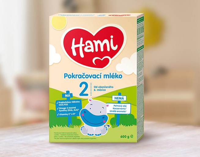 Tohle batolecí mlíčko už nedáte z ruky! Velké potřeby malého bříška uspokojí Hami.