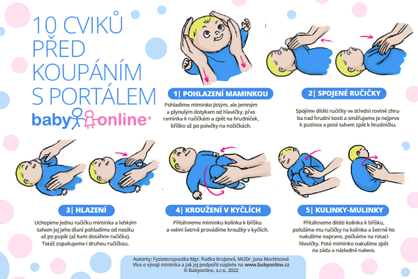 10 cviků s miminkem před koupáním