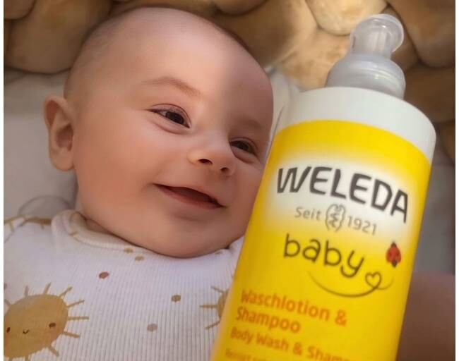 Náhledový obrázek pro článek Jak si Měsíčkový mycí krém a šampon Weleda poradil s citlivou pokožkou našeho miminka