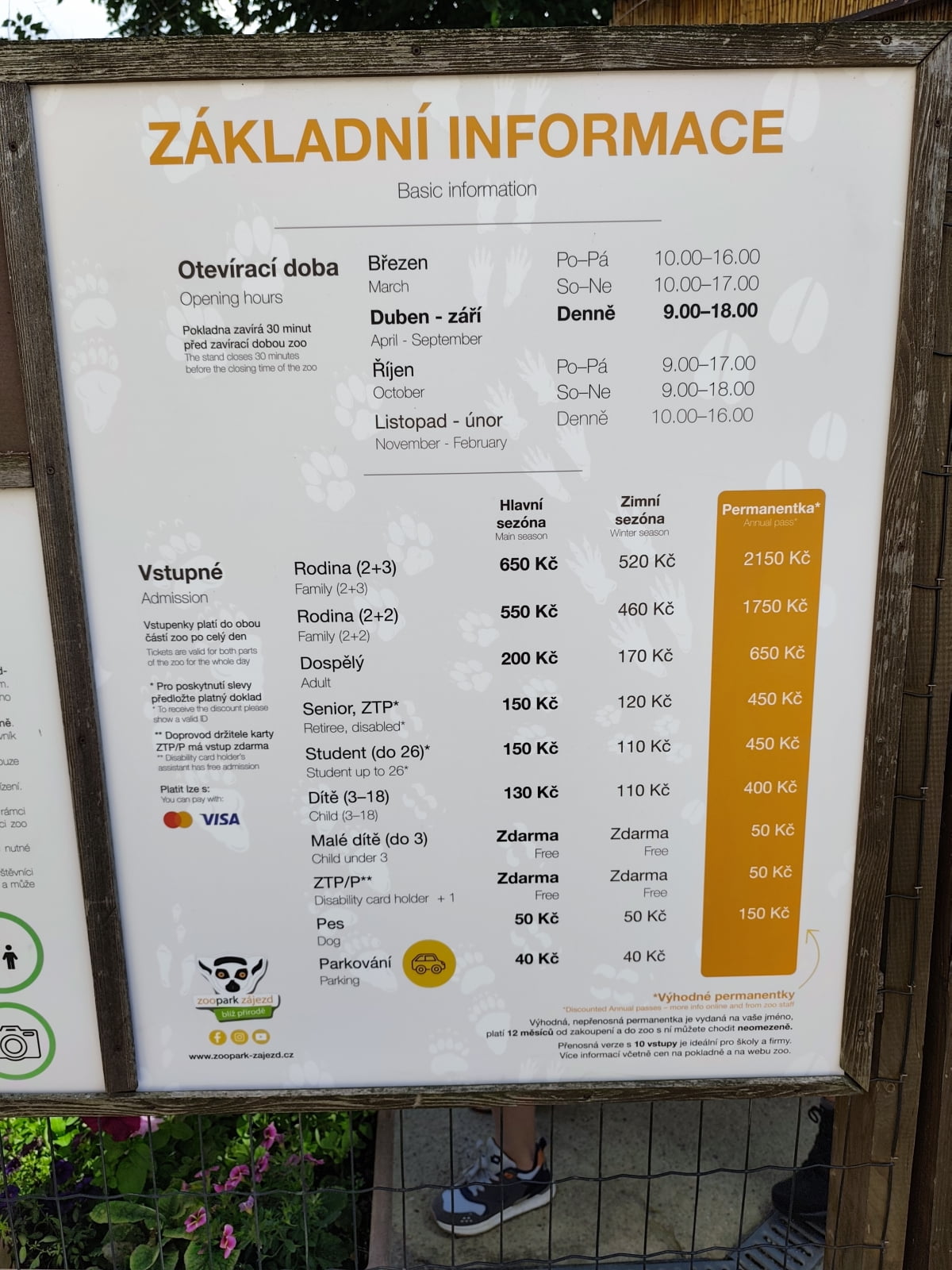 Základní informace Zoo Zájezd