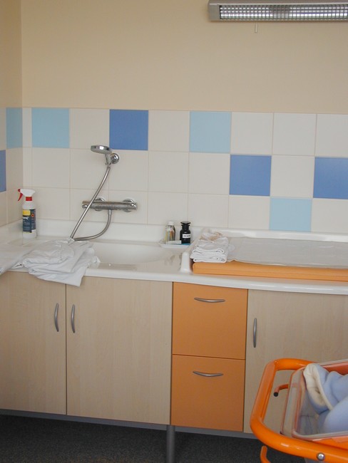 I. LF UK a Fakultní nemocnice Na BulovceNadstandardní pokojNadstandardní pokoje jsou jednolůžkové, s vlastní sprchou a WC, vybavené zázemím pro ošetření a koupání novorozence, TV atd.